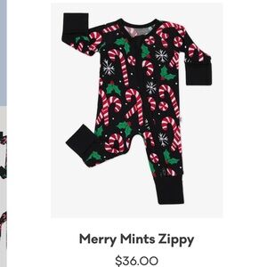 Little Sleepies merry mints zippy Pajama Onesie 0-3 months